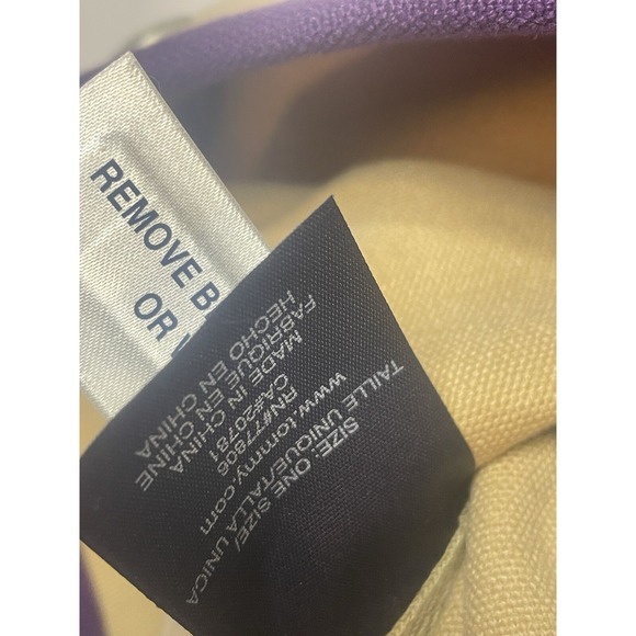 Tommy Hilfiger Canvas Hand Bag Purse 2002 Vintage Beige Purple NWT - Picture 9 of 11